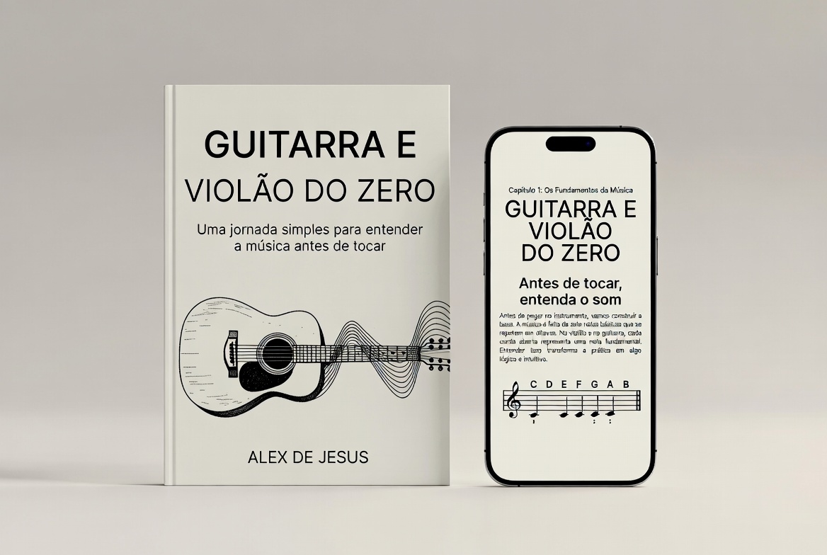 Capa do eBook Guitarra e Violão do Zero