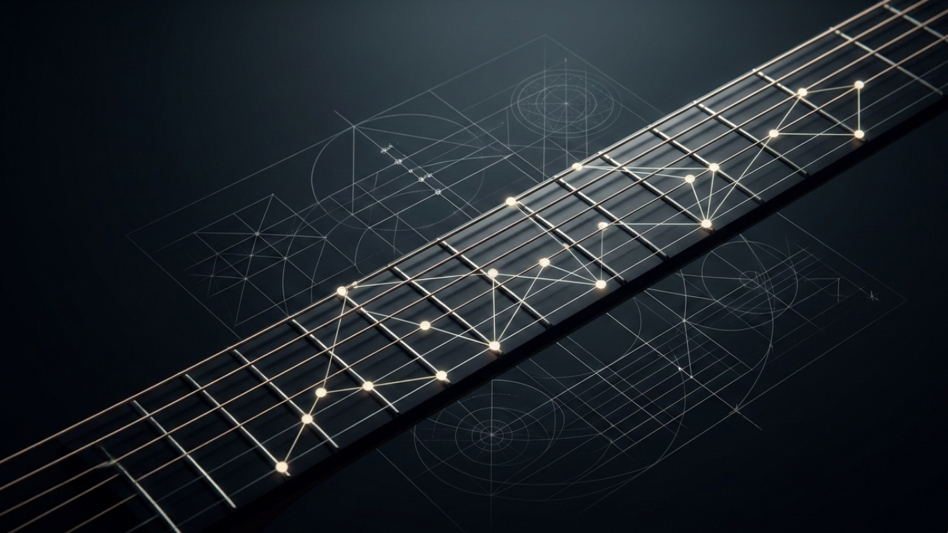 Mapa invisível da música e intervalos na guitarra: Fundamentos Musicais aplicados ao instrumento.