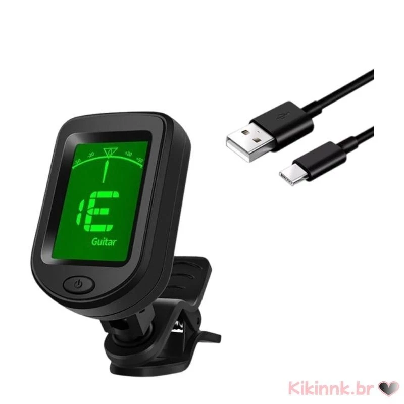 Afinador Clipe Digital Recarregável USB